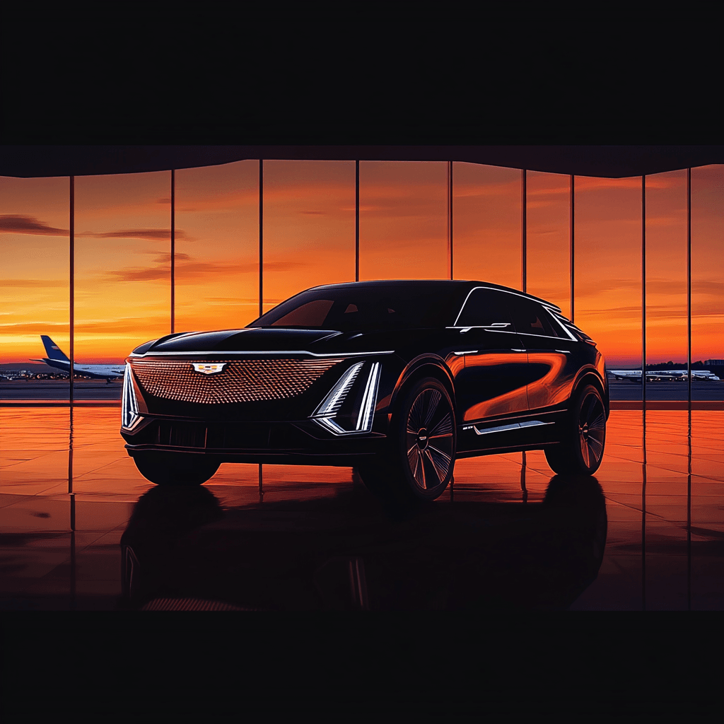 AI-generated luxury automotive photography example